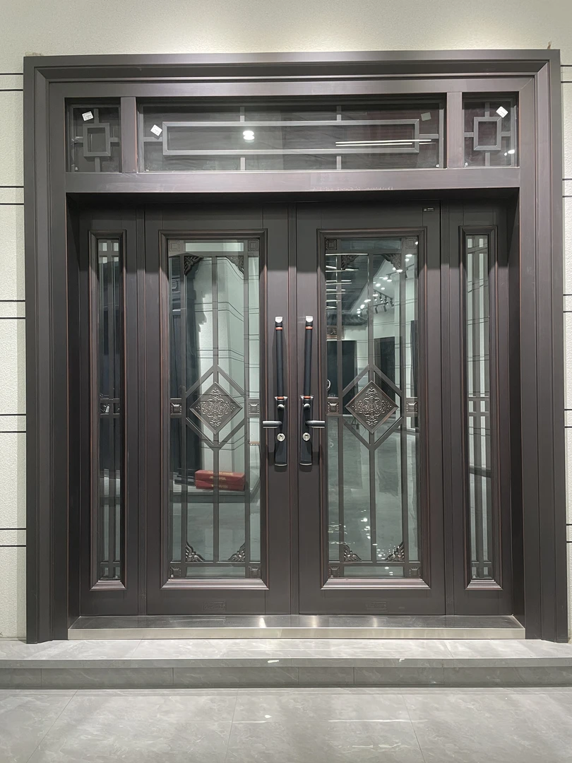 别墅大门 家用入户防盗门自建房四开入户门型图册