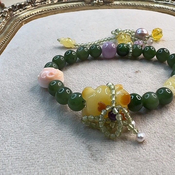 琥珀未镶嵌裸石琥珀手串