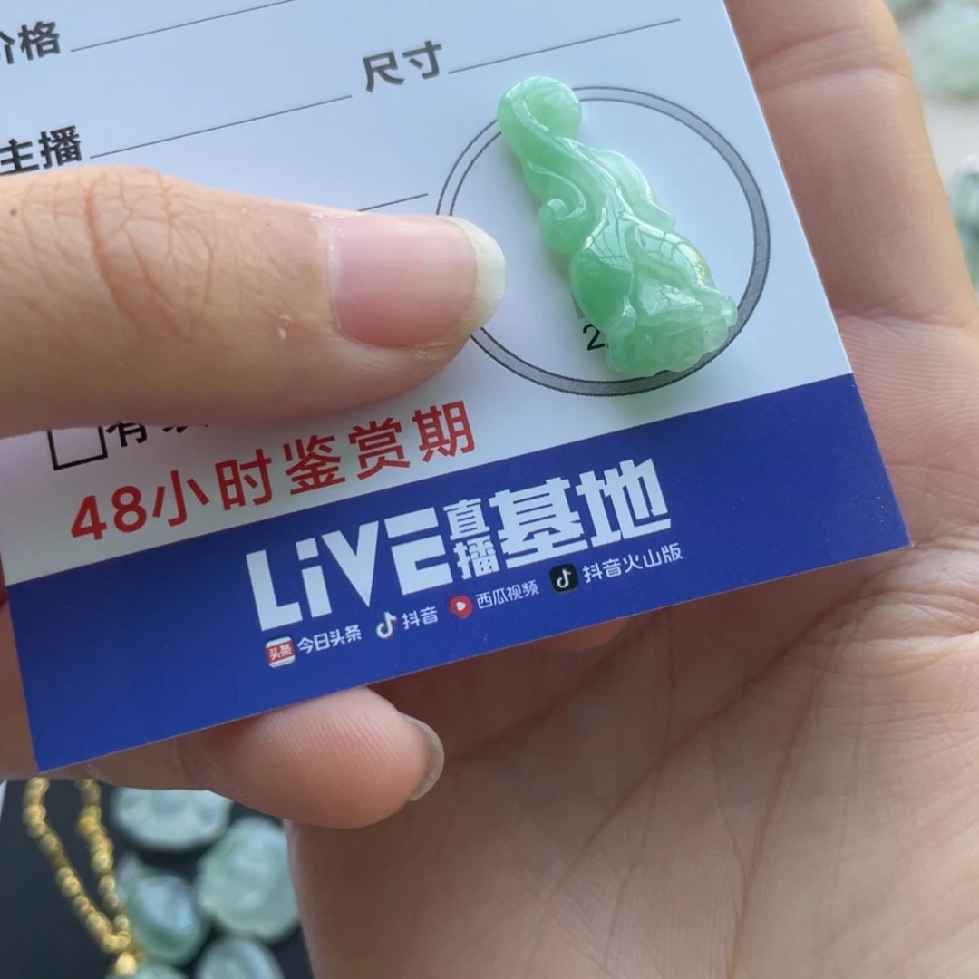 翡翠未镶嵌颈饰绿玫瑰