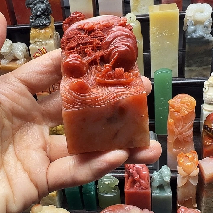 寿山石印石寿山石手工雕刻