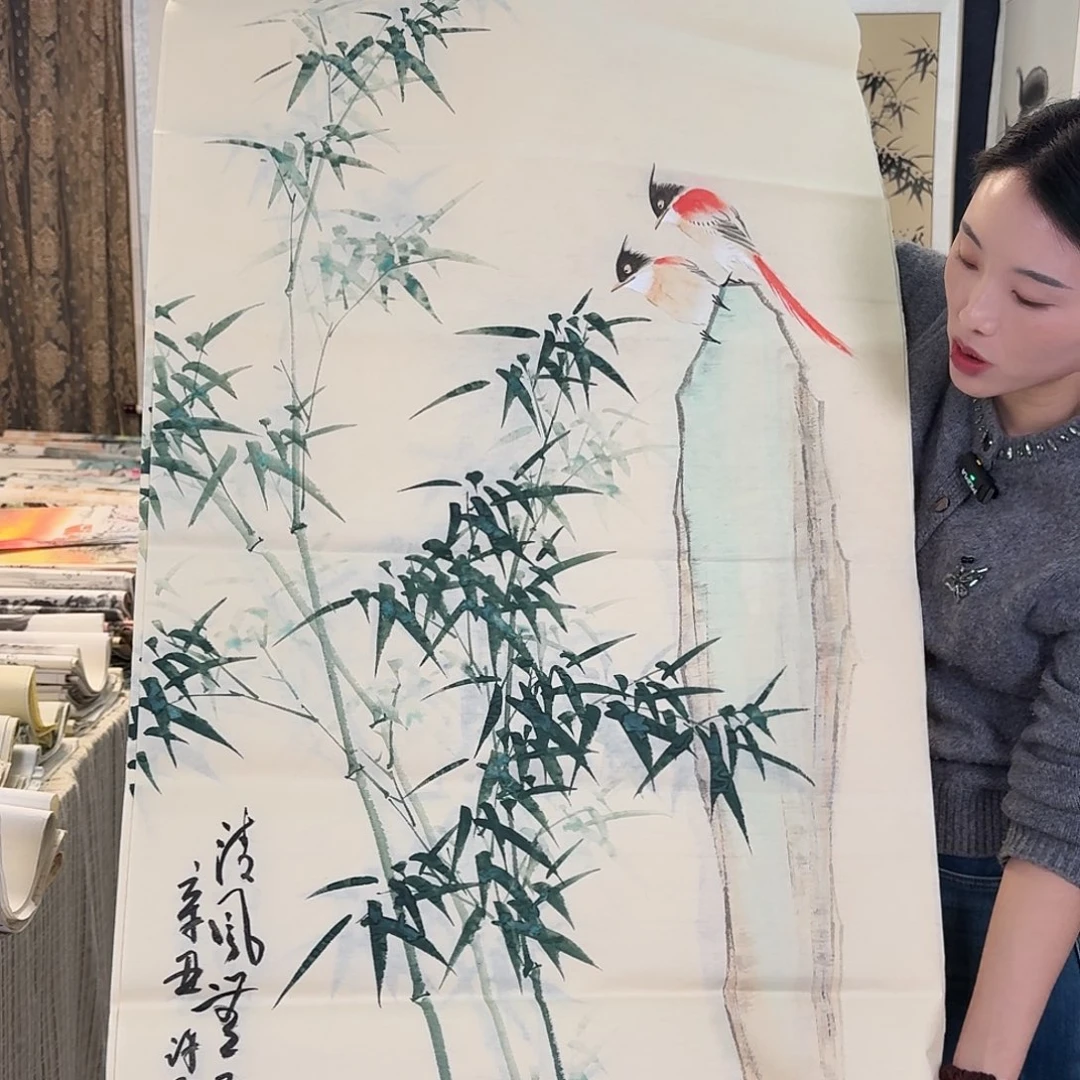 纯手绘国画作品好看四尺