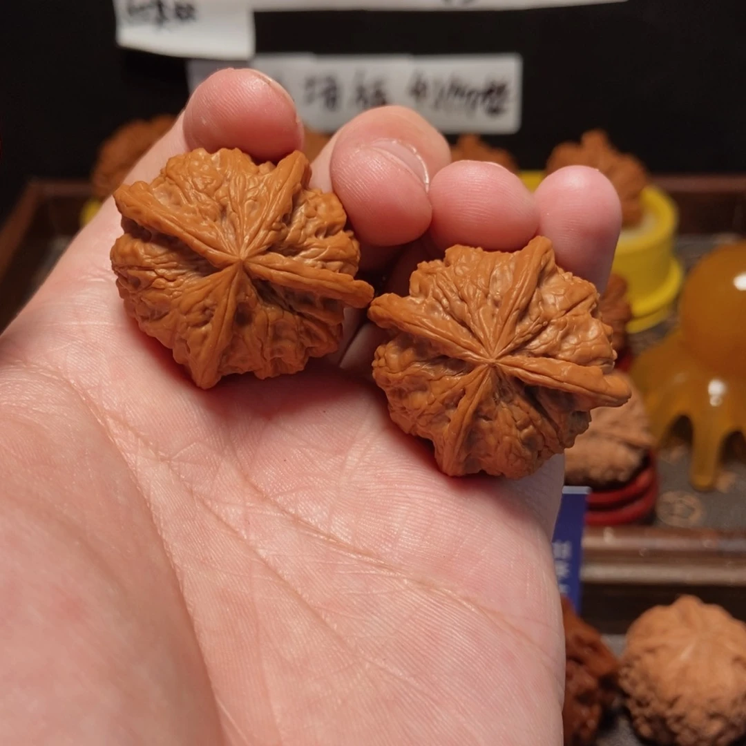 吊坠文玩核桃雨花石4麟37尺29