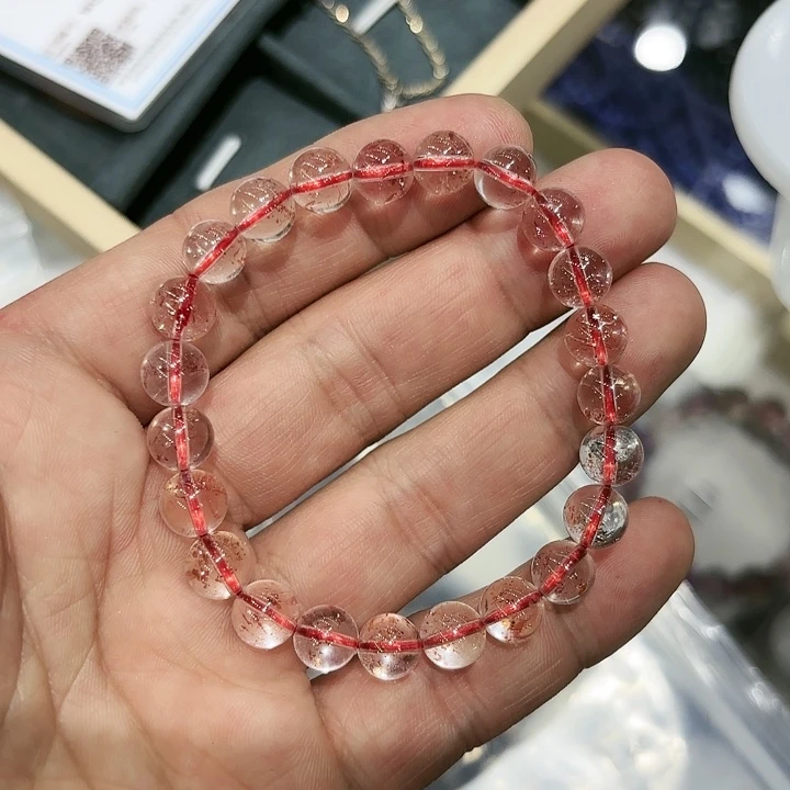水晶手链未镶嵌金草莓