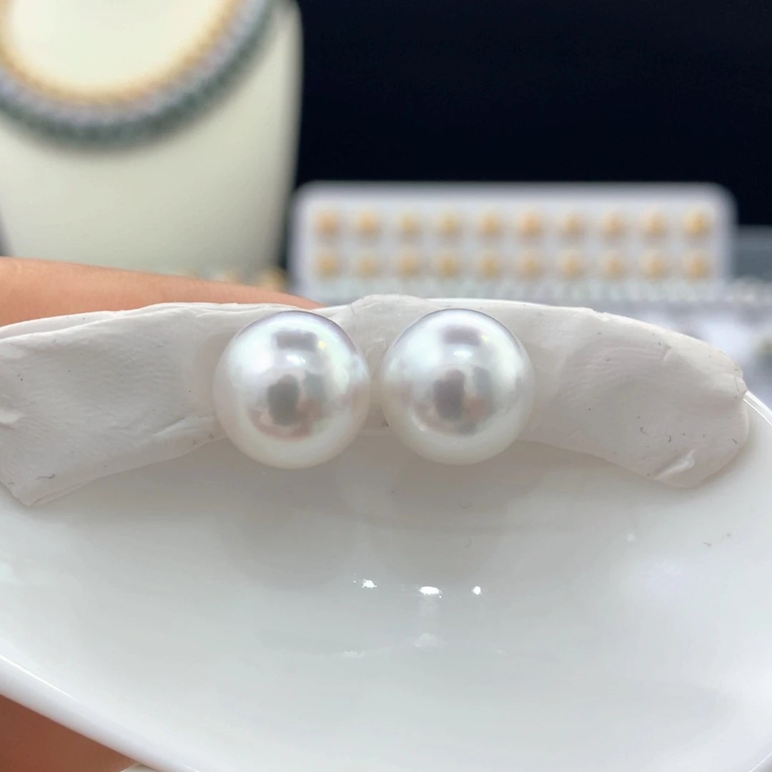 未镶嵌裸珠定制海水珍珠11.7mm宝石光澳白