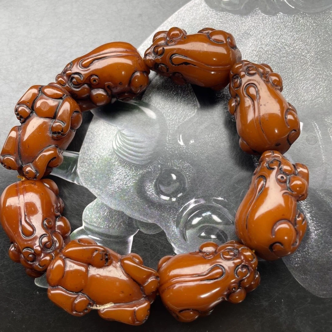 男女款玉化老料菩提貔貅手串-SL1999