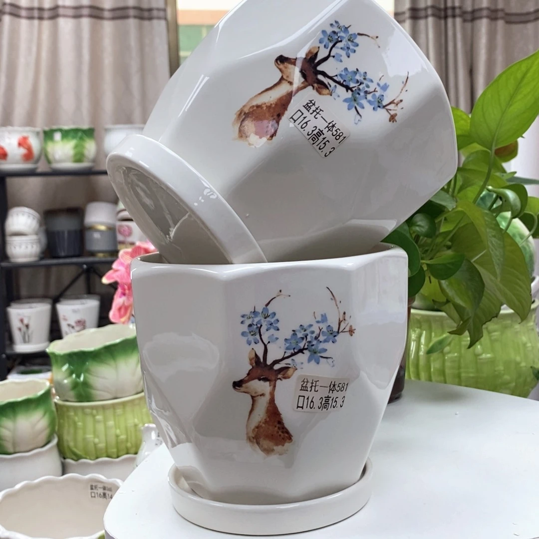 @有孔陶瓷花盆@@5581