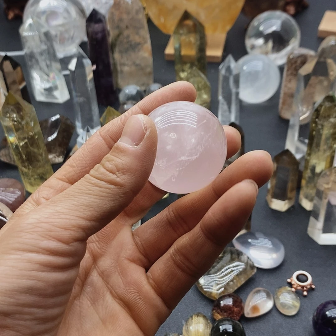 水晶粉水晶球未镶嵌