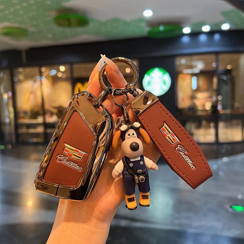 适用2025款凯迪拉克xt5钥匙套ct5/ct4/ct6/xt4/gt4车金属皮革扣壳