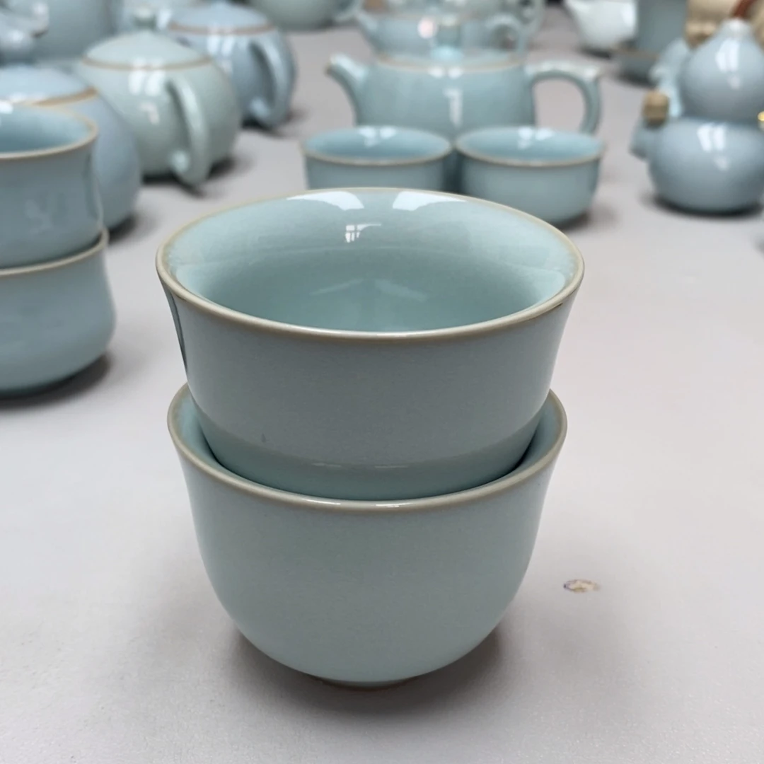 平***福一对铃铛杯带礼盒，