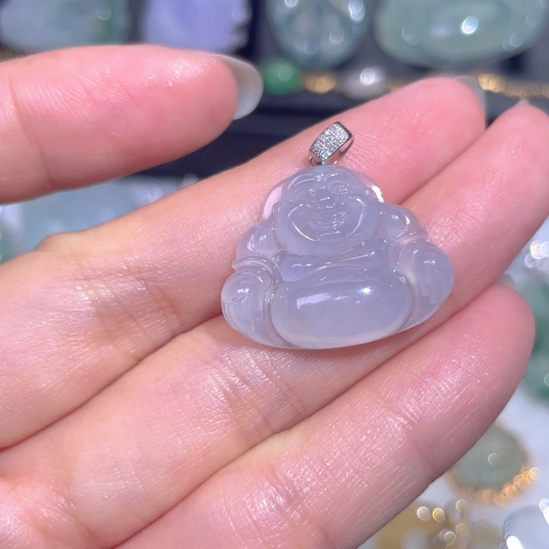 颈饰18K金镶嵌翡翠翡翠