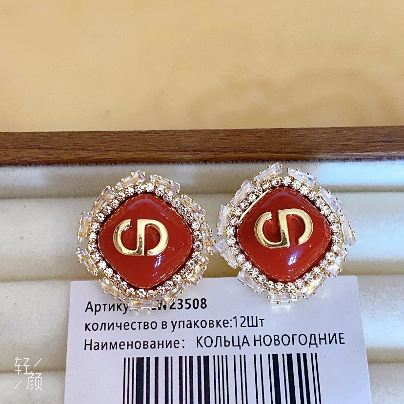 铜合金树脂耳饰 【新品上新季】高奢耳扣极简风轻奢耳钉A86