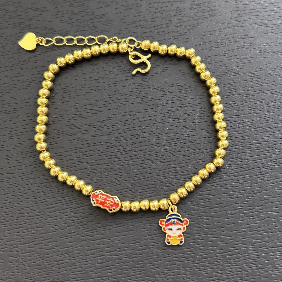 925银手链  【MZ】925银财神平安喜乐手链SL391