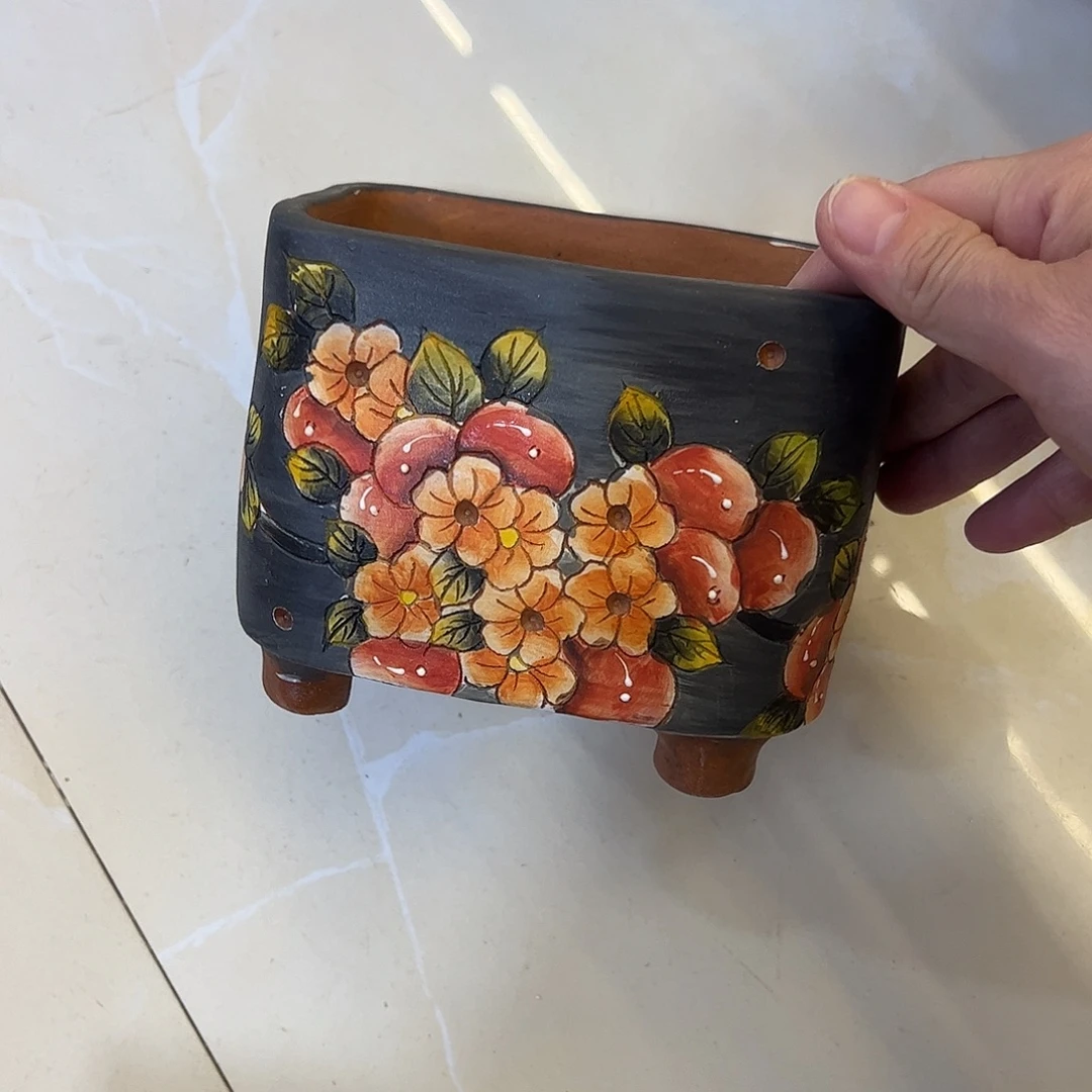 景德镇炫彩手绘口12*8.5高11