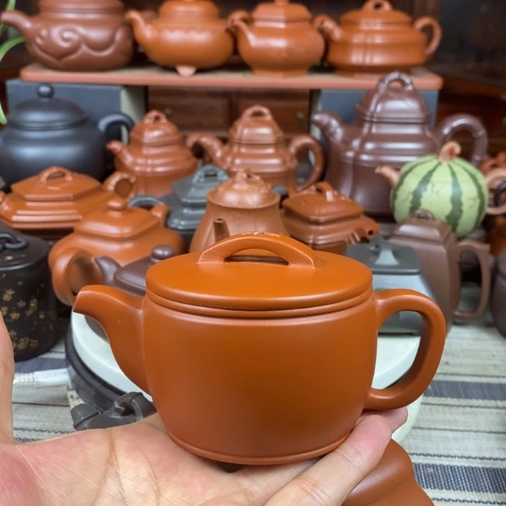 紫砂茶壶汉瓦120-200cc原矿赵庄朱泥特价