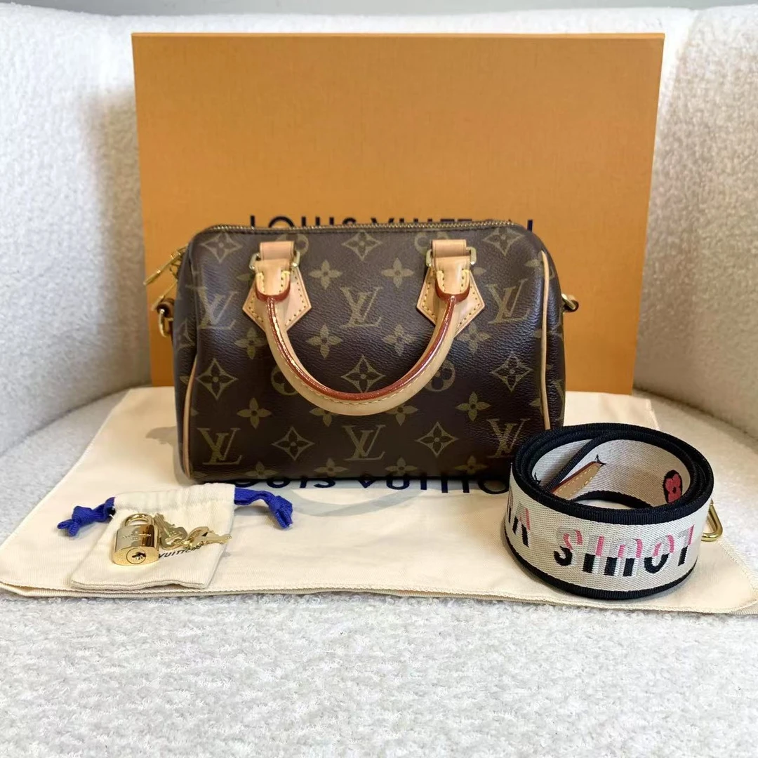99新 LouisVuitton/路易威登 壹臻/Speedy20米黑肩带/27486140