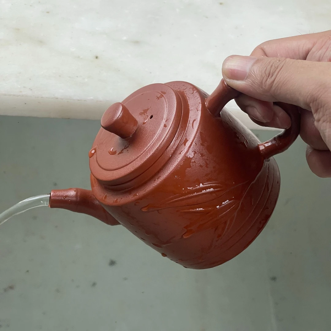 【闪购商品】朱泥报春竹节壶