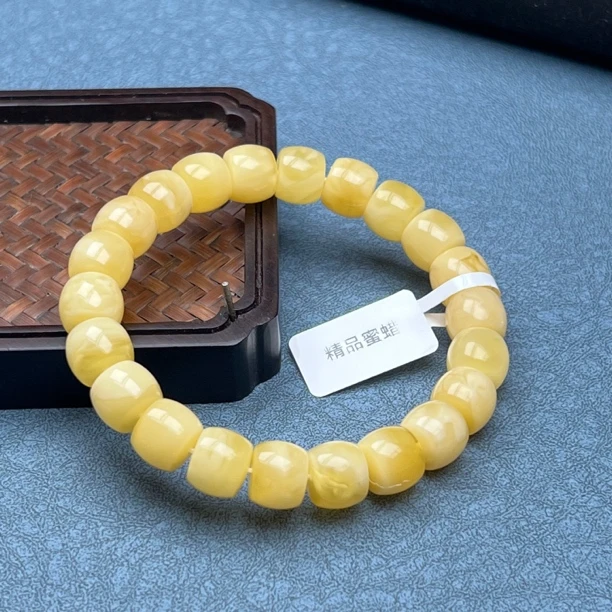 M3922天然蜜蜡 直切手串 17.78克/11*9mm支持鉴定假一罚四