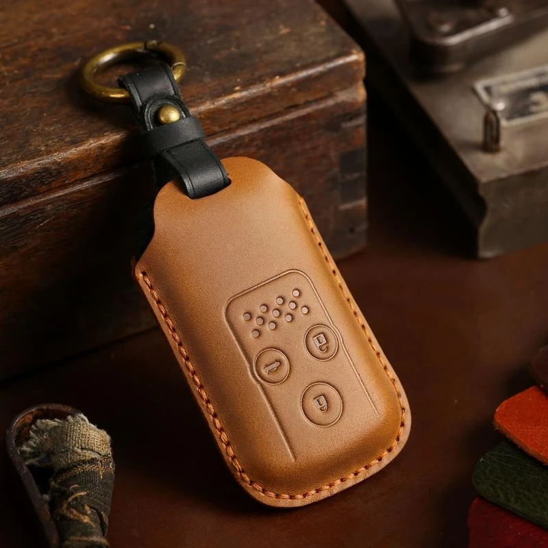 疯马皮钥匙套适用于本田钥匙套雅阁钥匙套纯手工制作汽车钥匙套包