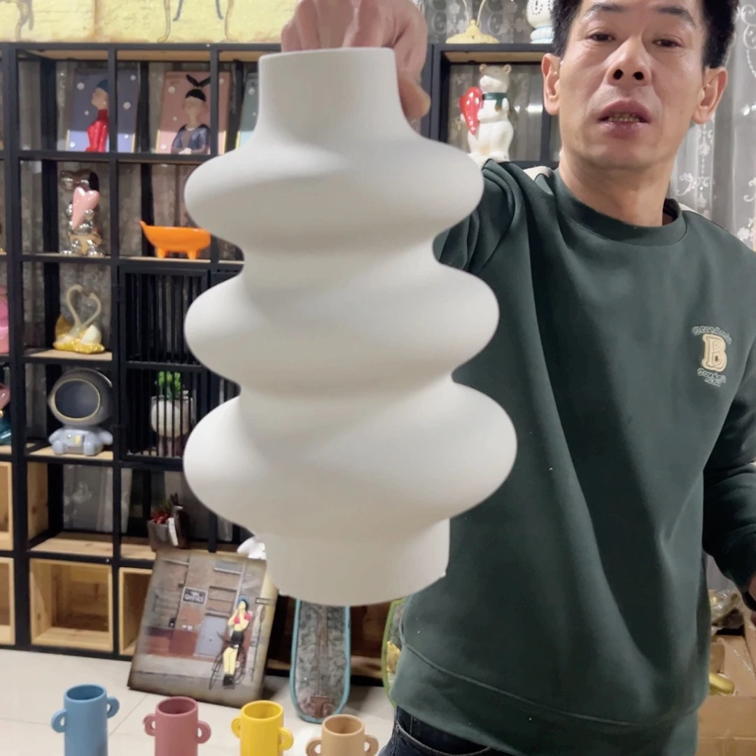 红陶红陶红陶红陶三圈花瓶