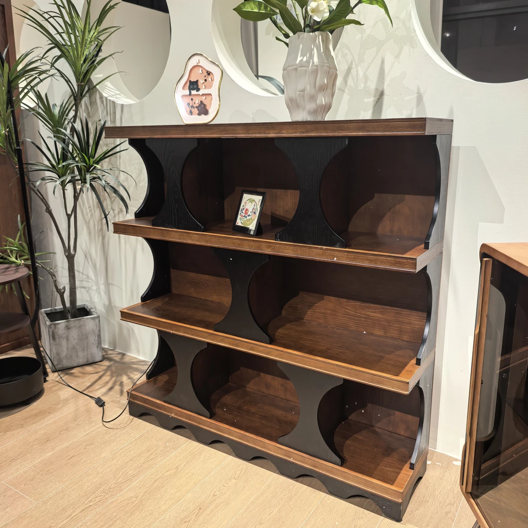 【哈迪德书柜】中古书架餐边书柜客厅展示柜法式置物柜高端一体