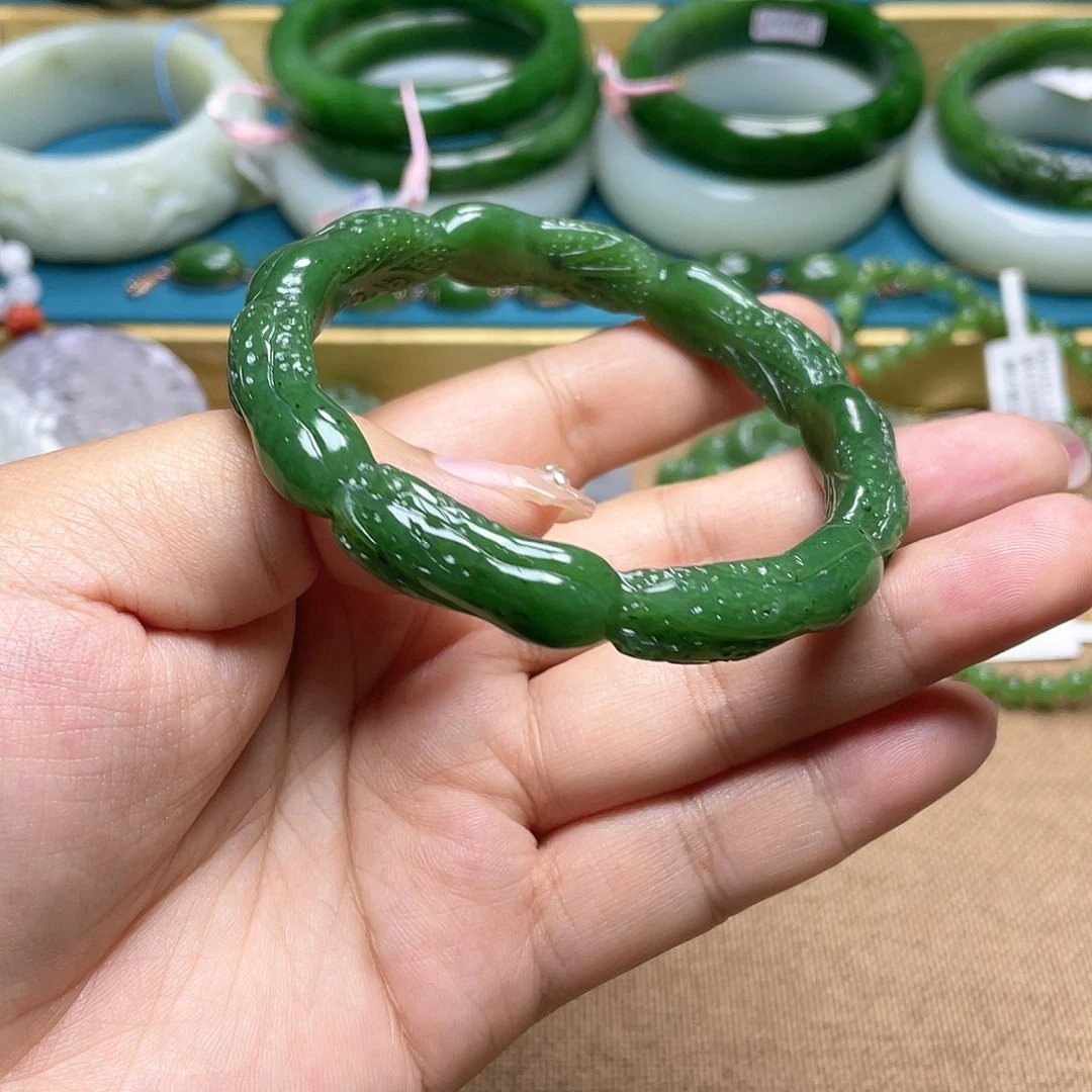 和田玉手镯61圈口142未镶嵌