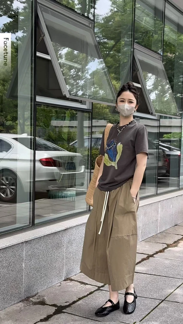 以赛亚 夏日轻裁 25年SBL夏日韩版设计师定制轻奢手绘印花T恤2361