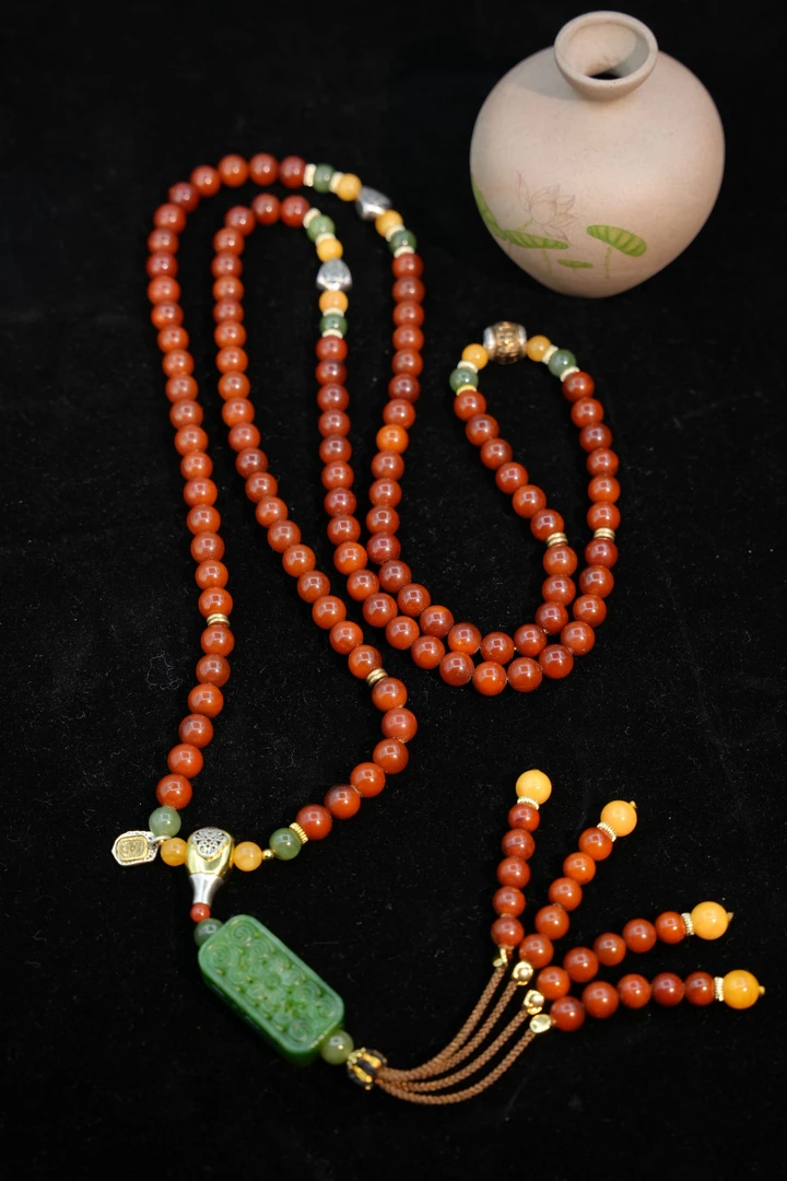 9+老蜡紫红皮+碧玉项链多样性发一件JWR59263907