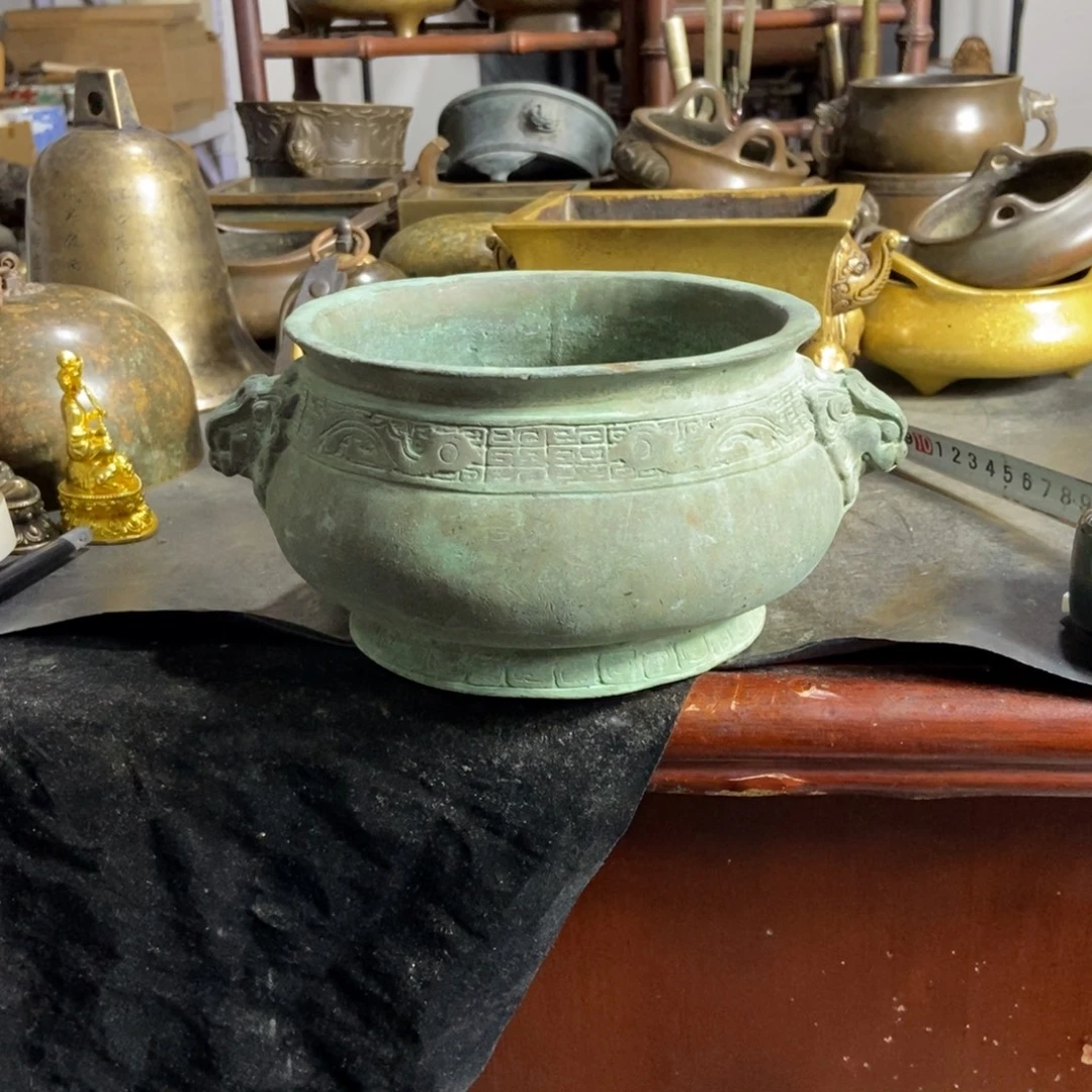 铜器工艺品摆件香炉摆件