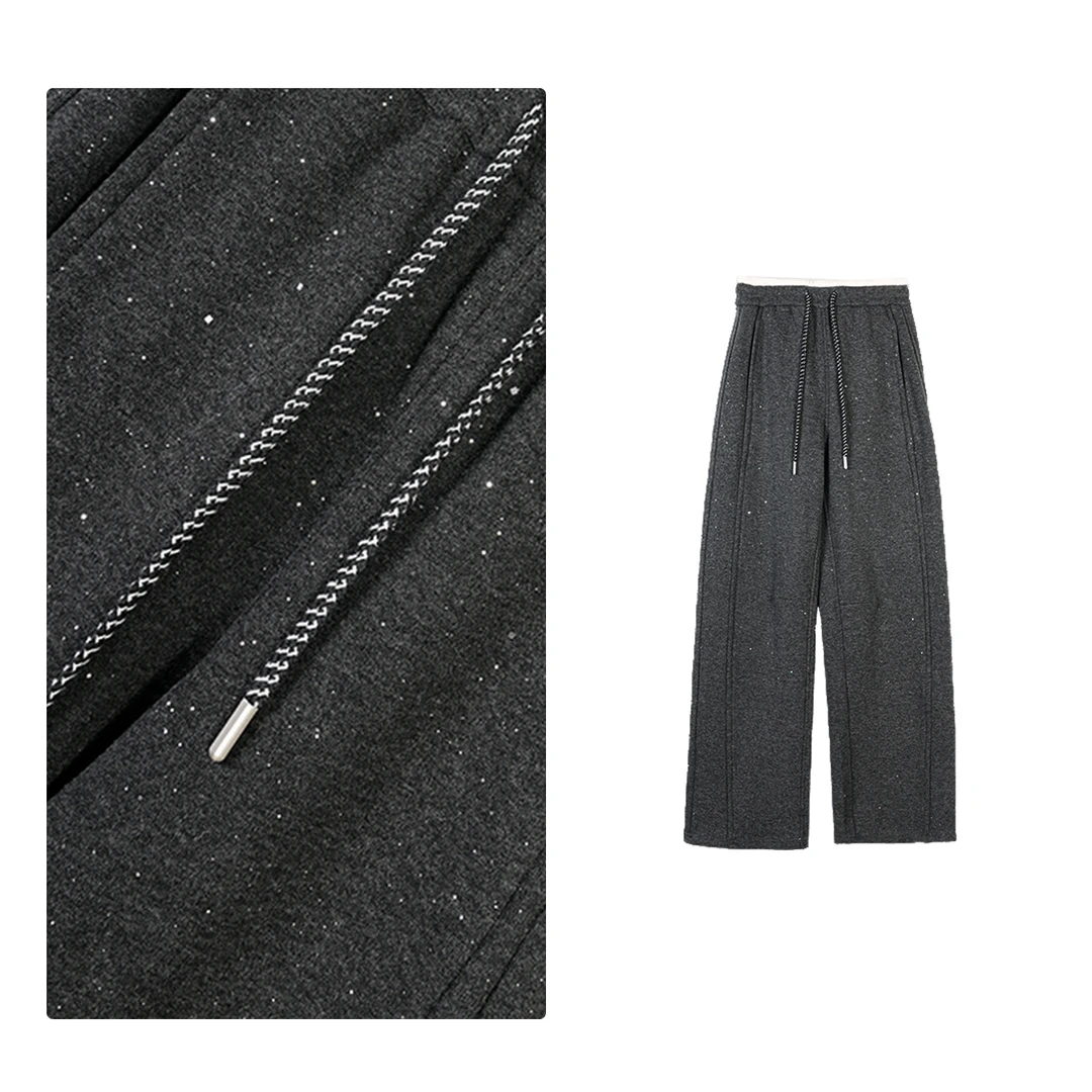 B 门店59&9！闪闪裤」360°C无缝包边加绒加厚保暖休闲裤女 C25571