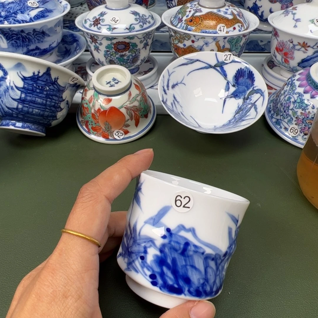 陶瓷景德镇纯手工纯手绘茶具木木62