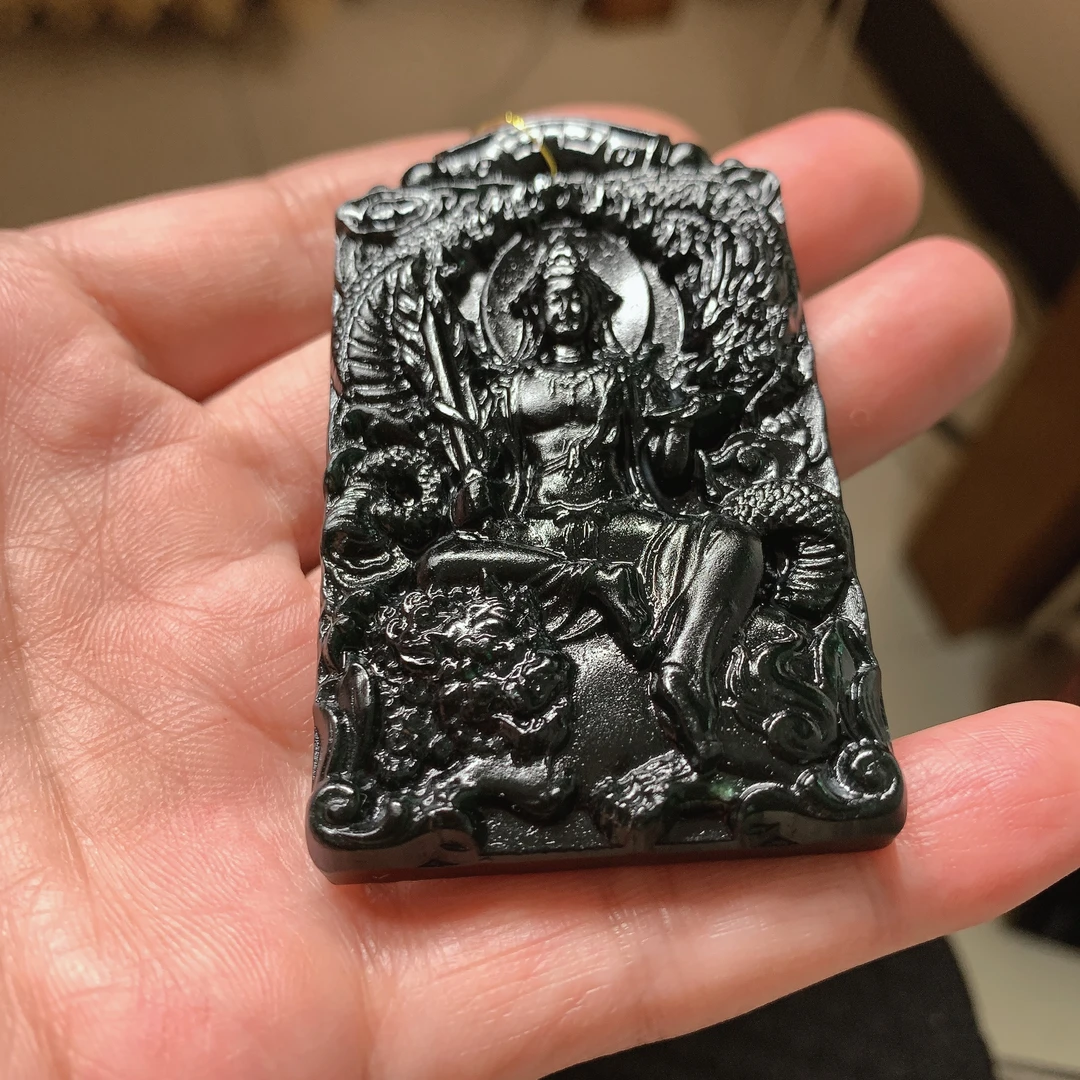 天然缅料A货 文殊挂件602