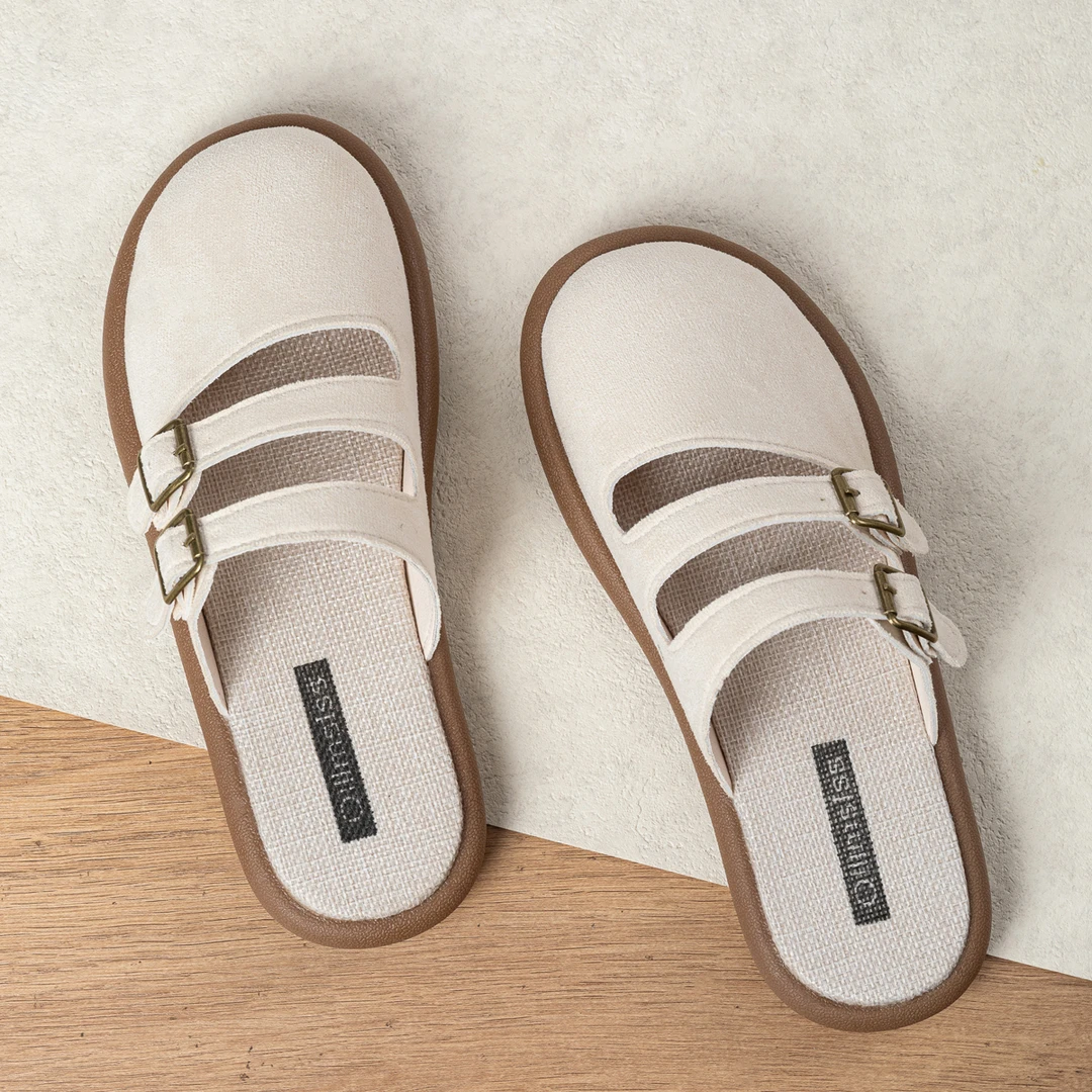 爆款勃肯鞋25年夏季新款外穿女凉鞋通勤透气亚麻懒人鞋软底穆勒鞋