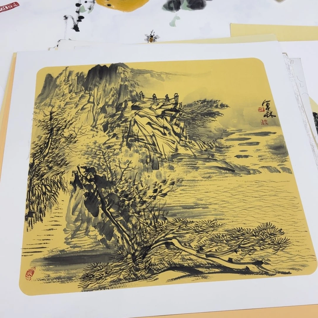 国画50-50斗方卡纸童