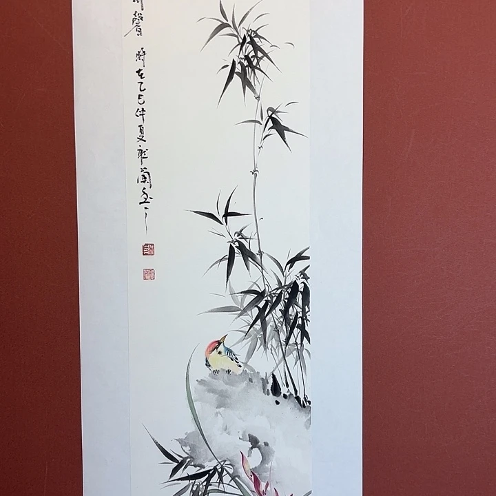 国画听兰老师花鸟