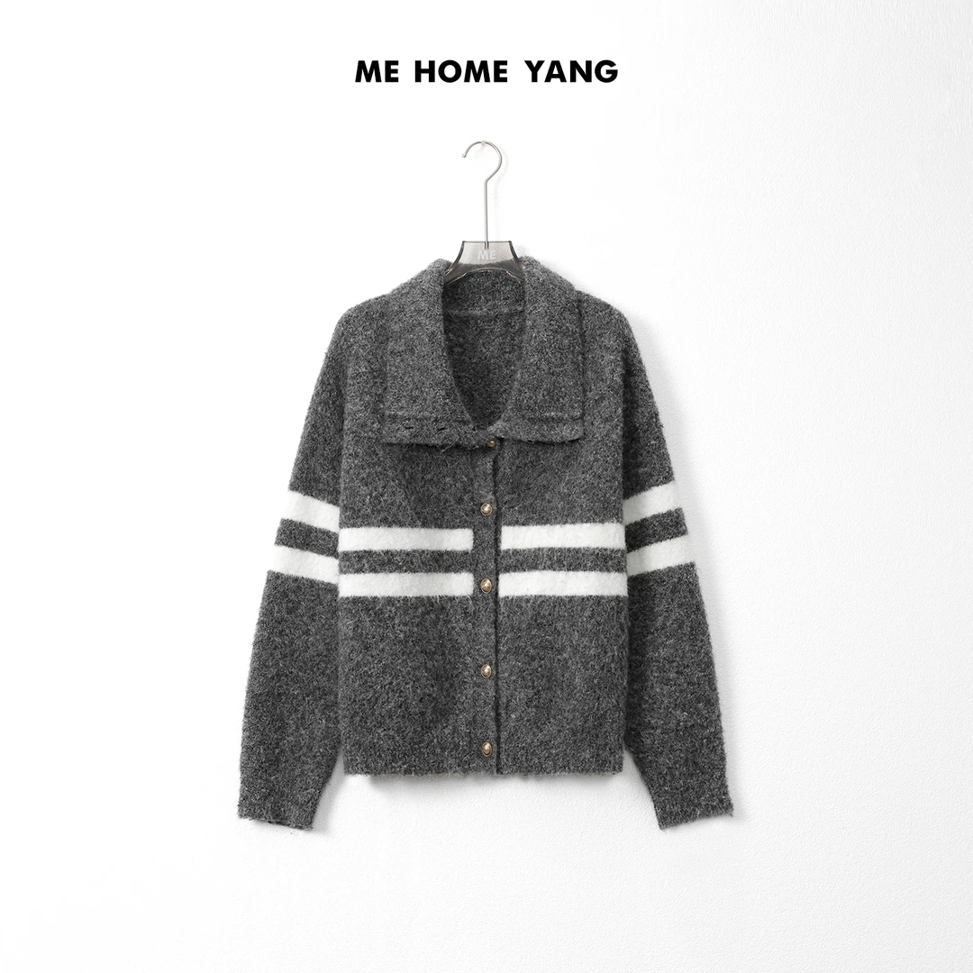 ME【双杠毛衣】绵羊毛混纺轻奢时尚设计师百搭新款毛衣MEQA0865