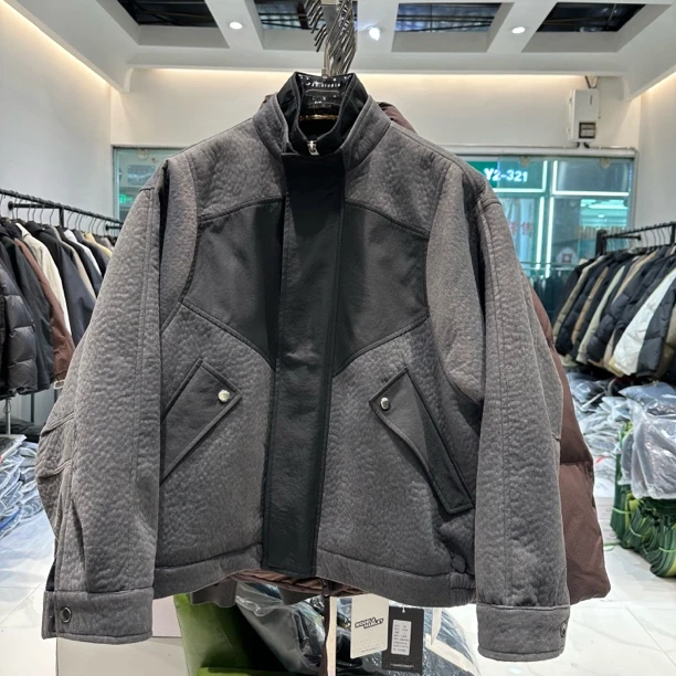 Sufeng立领拼色时尚加棉夹克991