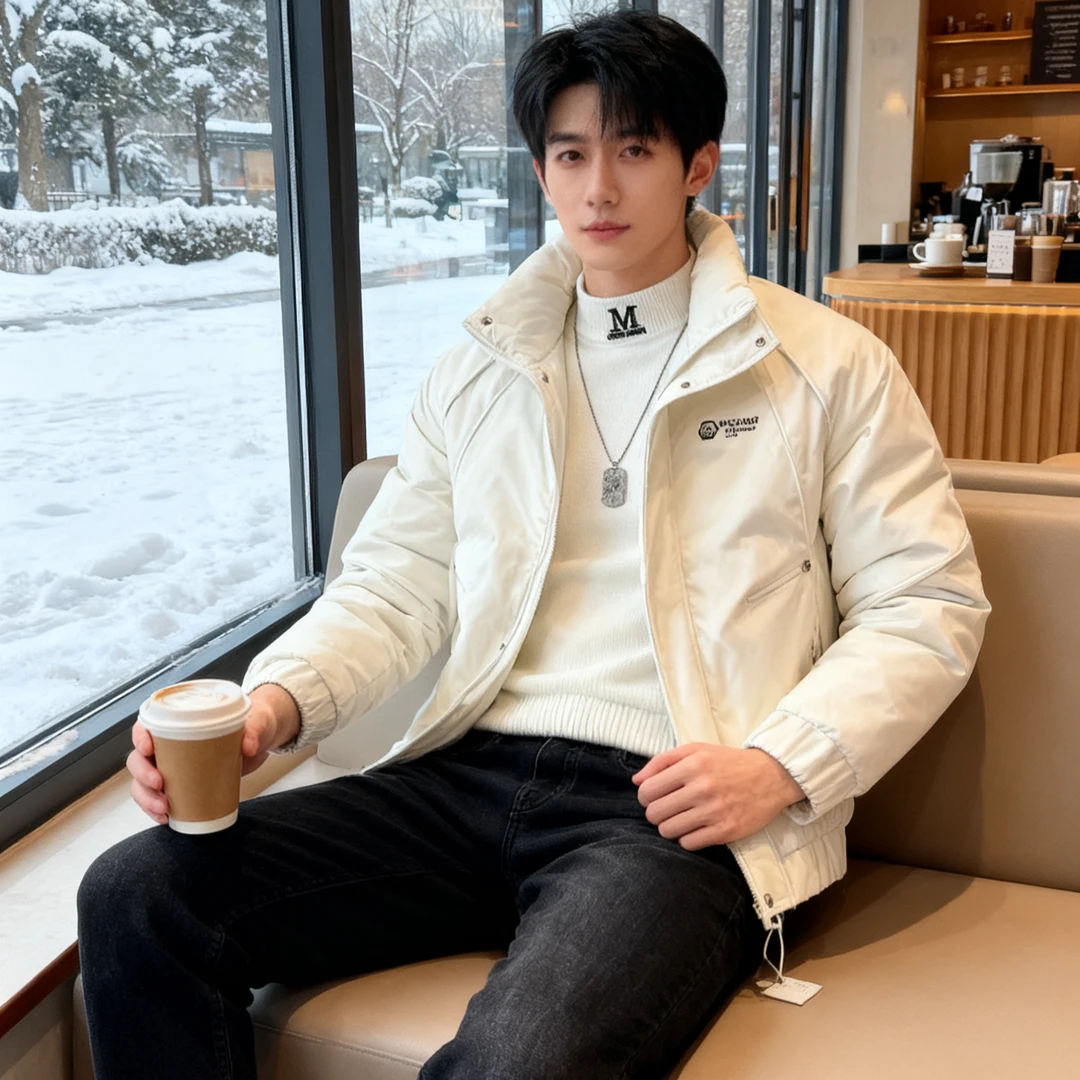 冬季新款男士棉服简约时尚修身保暖轻奢棉衣男大高端大气男士棉服