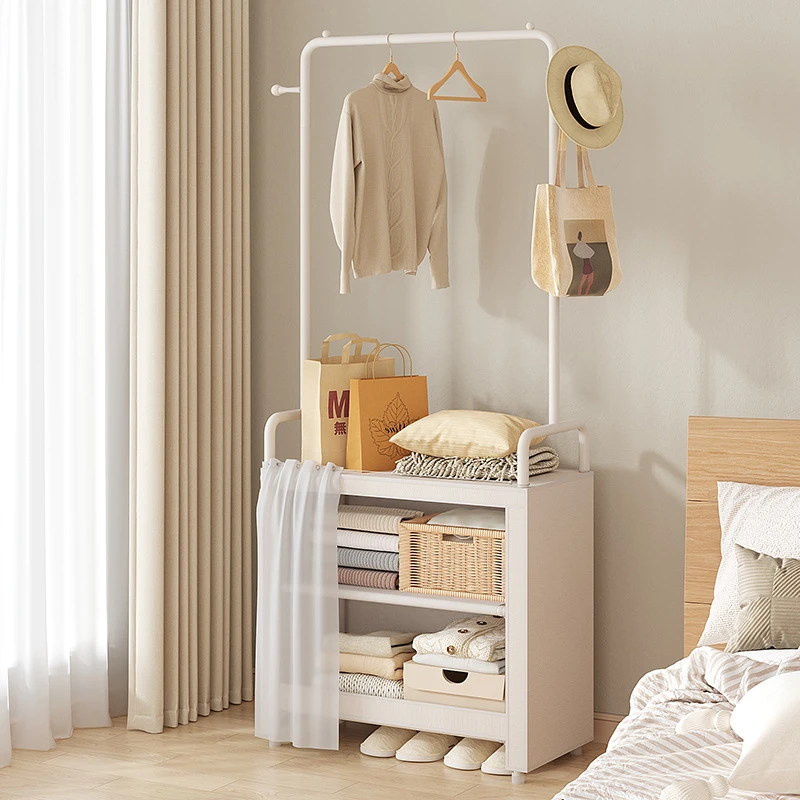 晾衣架挂衣架落地卧室内防尘衣帽架抽屉收纳柜宿舍简易衣服置物架