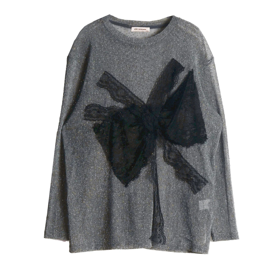 大码女装T恤轻奢时尚百搭长袖设计师圆领（WT070）