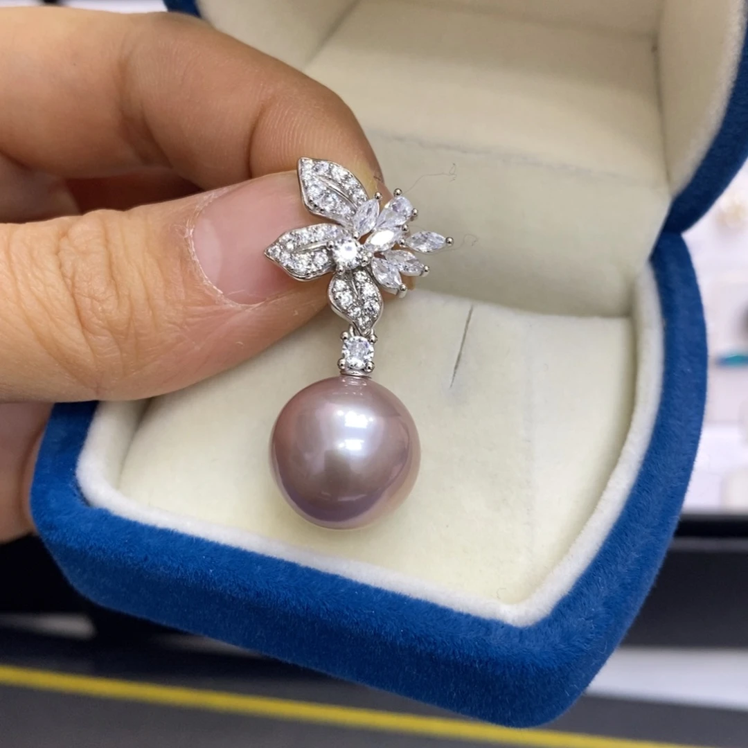 颈饰银S925镶嵌淡水珍珠