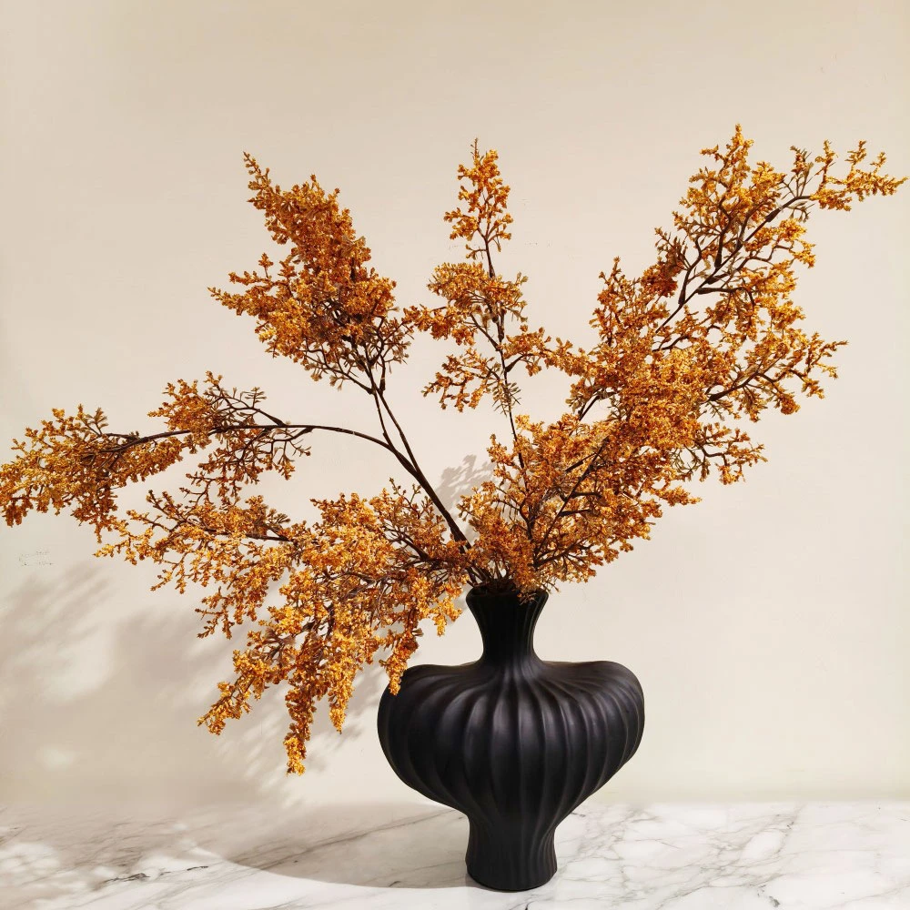 雾凇仿真植物假花桌面花瓶摆设逼真高级感插花装饰摆件