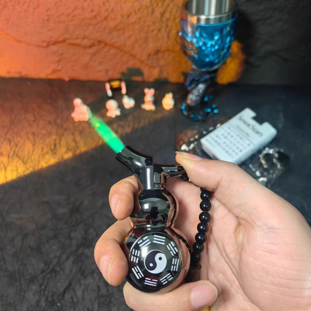 （酷鼠）黑神话葫芦防风绿焰打火机旋转把玩新颖潮玩质感分量十足