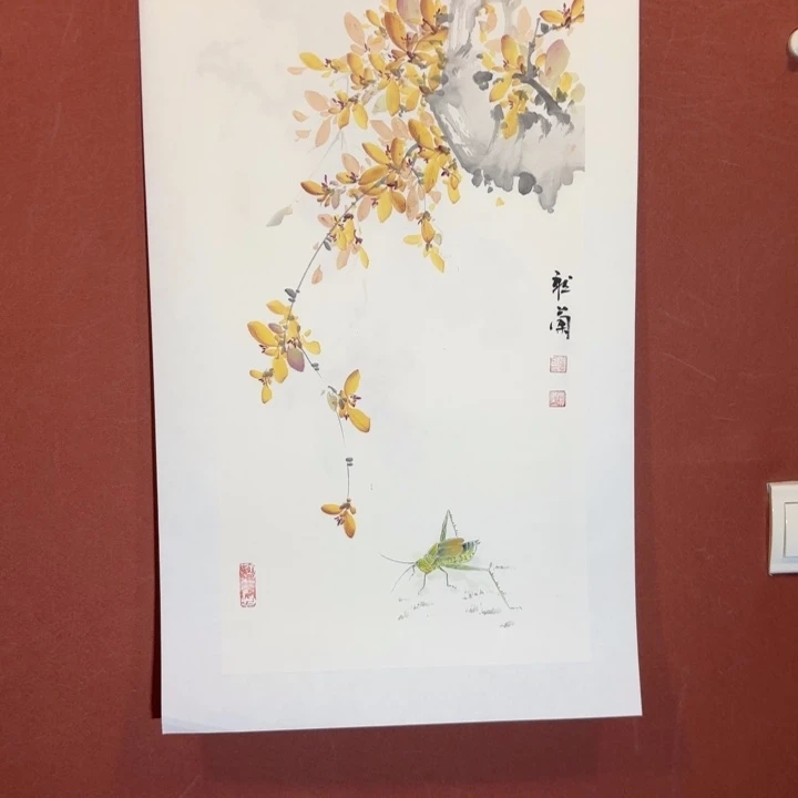 国画听兰老师花鸟