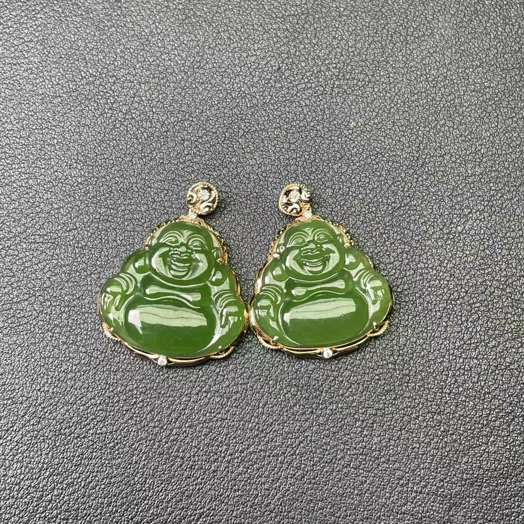 【玉经纶】46996/Q28-和田玉佛公吊坠-多样性发其一