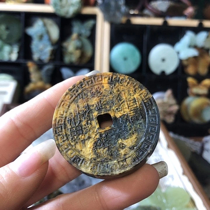 岫玉未镶嵌岫玉挂件