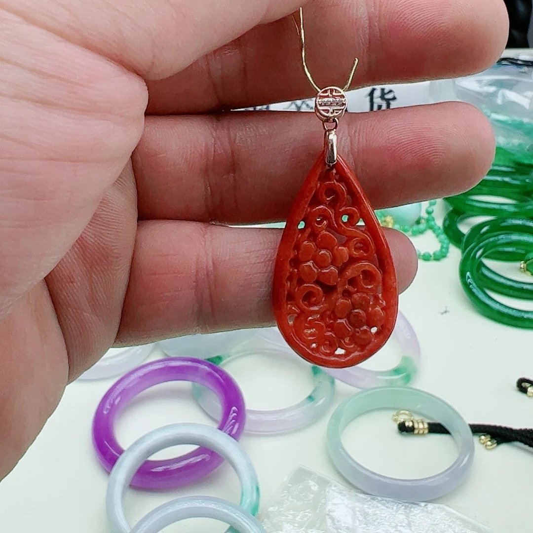 翡翠吊坠(赠链)银S925镶嵌