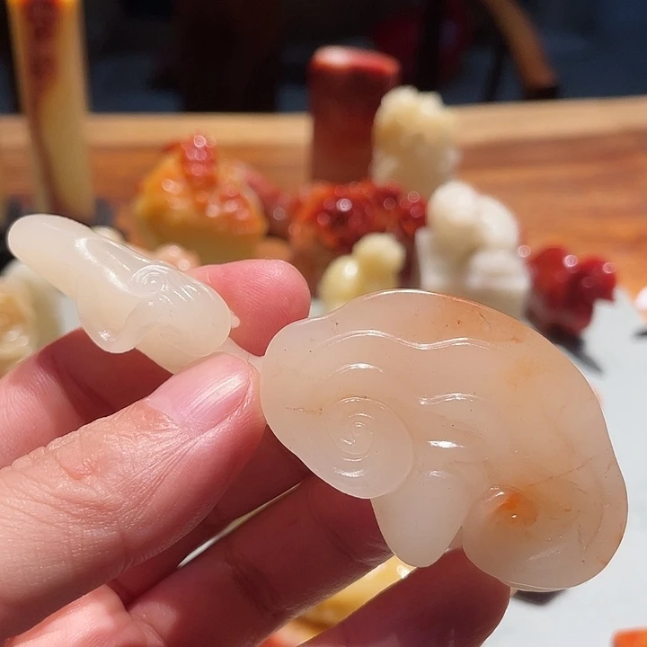 印石寿山石灵芝笔架芙蓉石