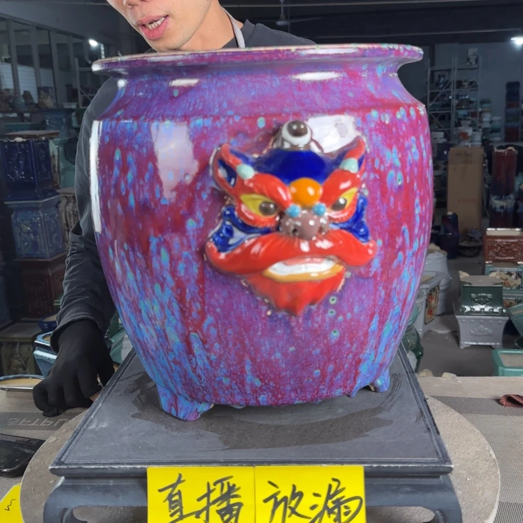 石湾花盆内口22，内深26