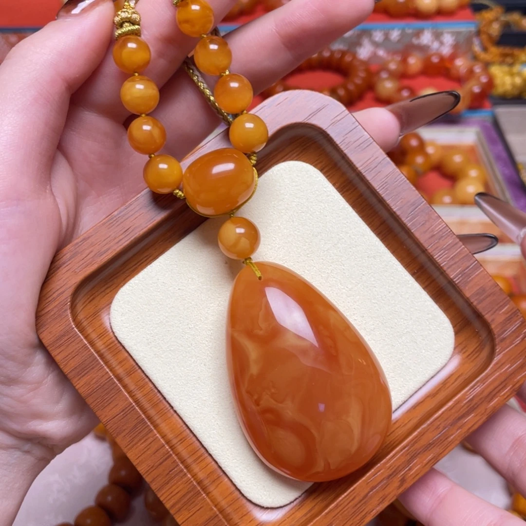 蜜蜡未镶嵌颈饰项链
