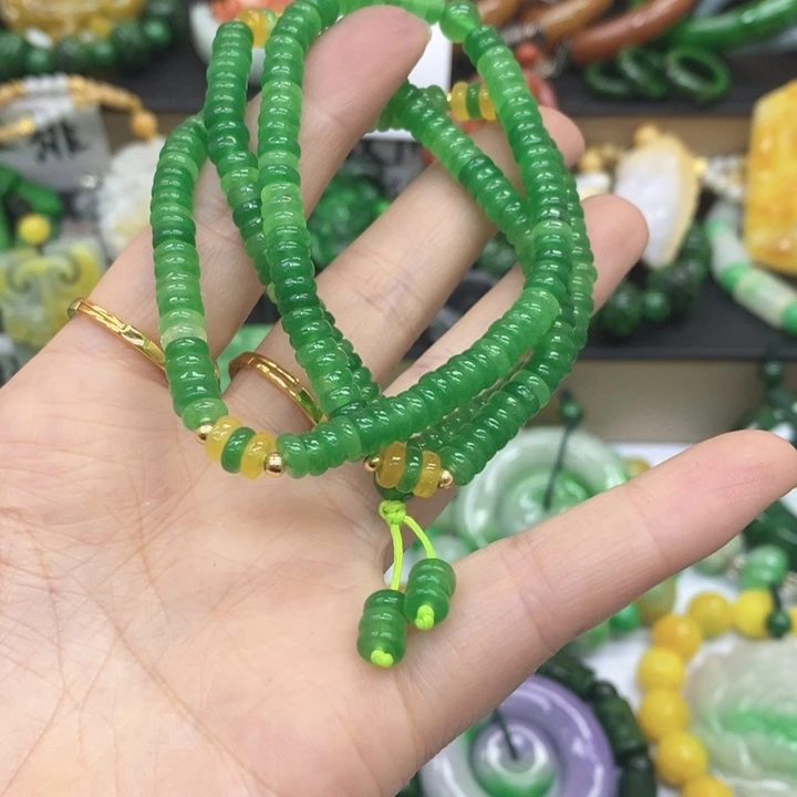翡翠未镶嵌耳饰项链16